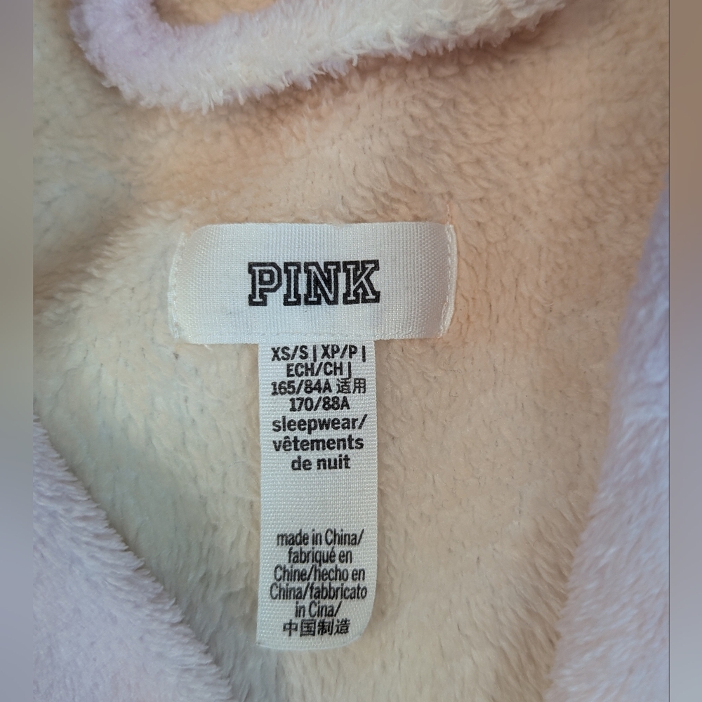 Pink Victoria's Secret Bath Robe Size XS Pastel Tie Dye - Picture 10 of 12